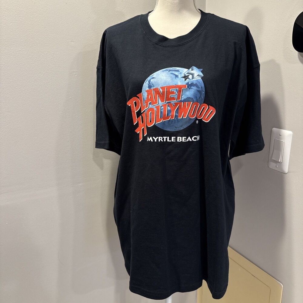 Planet Hollywood Myrtle Beach Black T Shirt Size XL New Vintage
